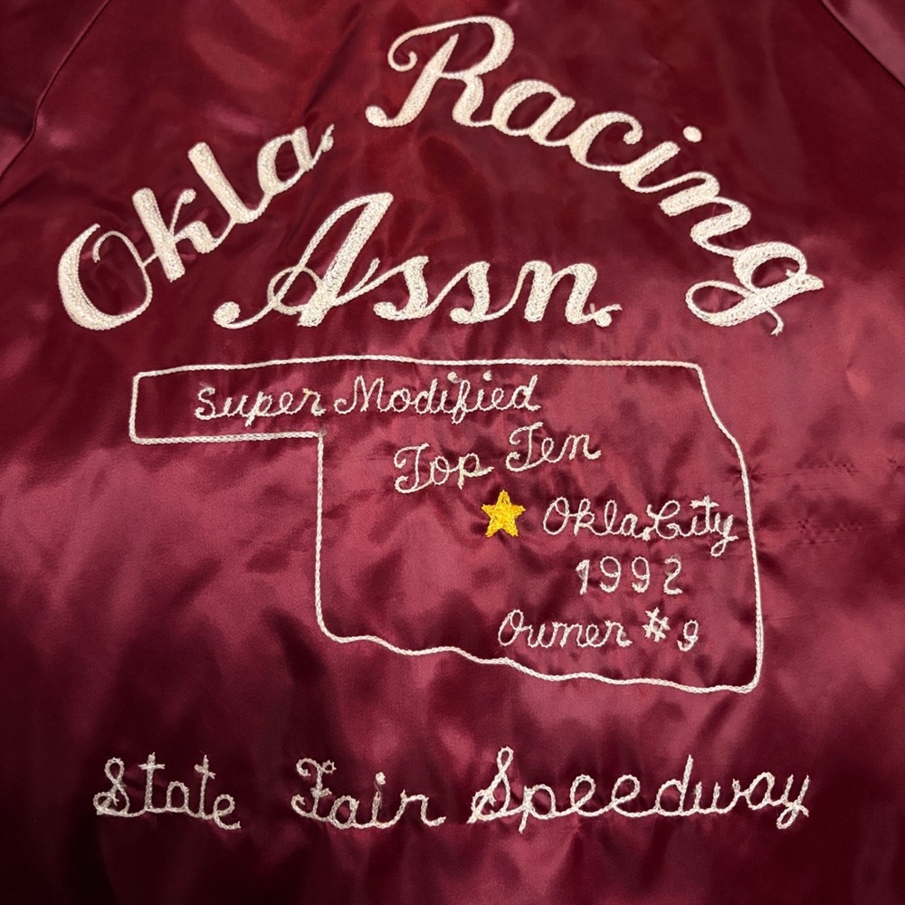 1992 Oklahoma Racing Association State Fair Speedway Burgandy Size Large Unisex
